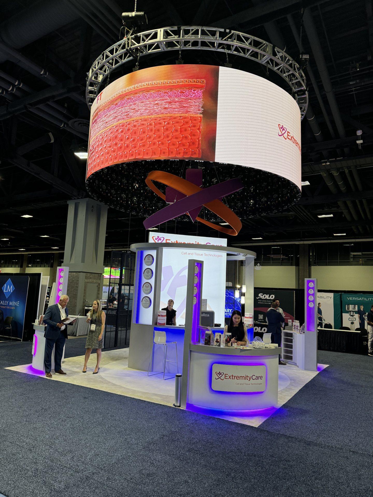 ExtremityCare trade show booth built by Lamar Exhibits